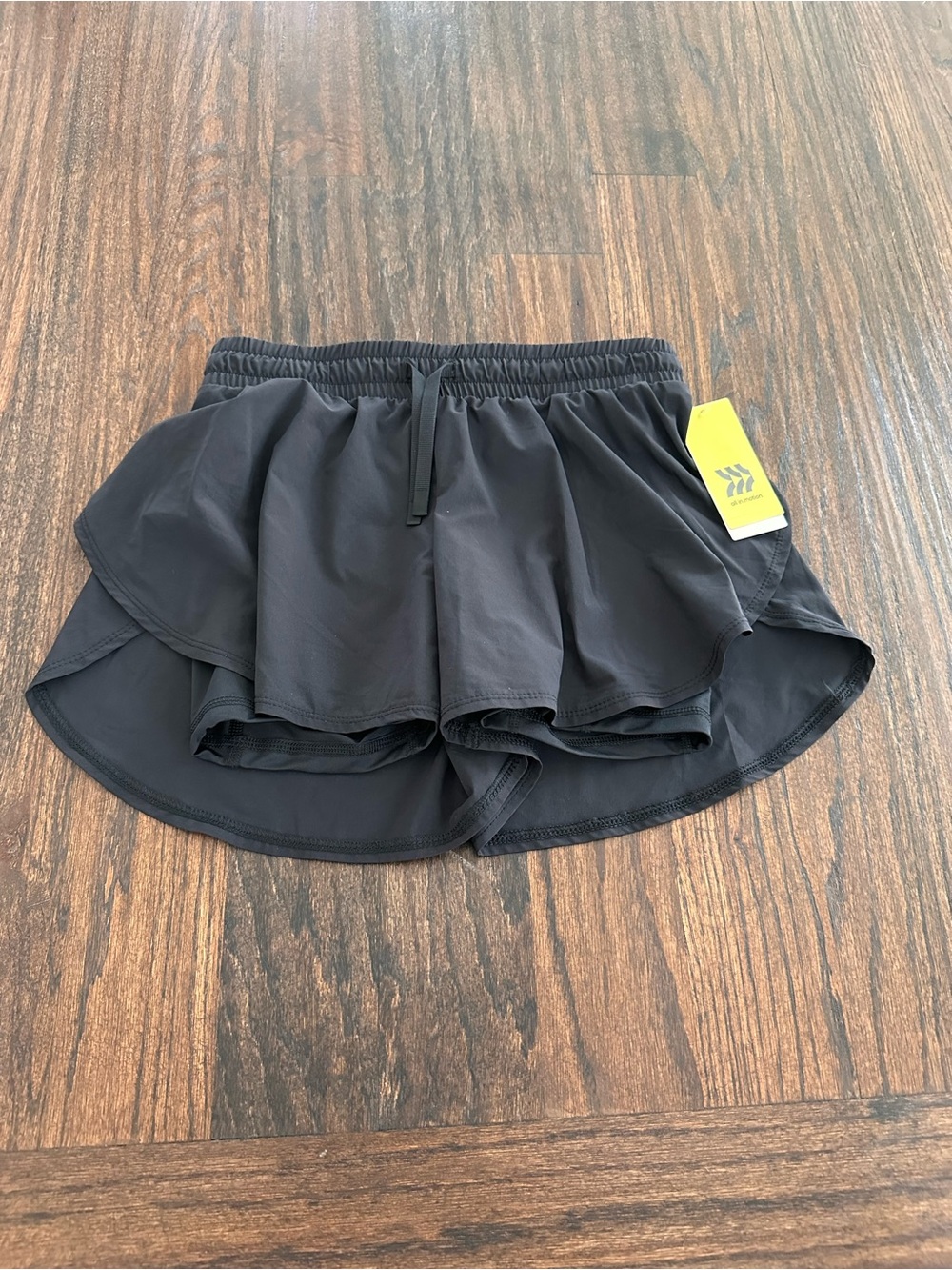Target Black Layered Athletic Skort with Drawstring